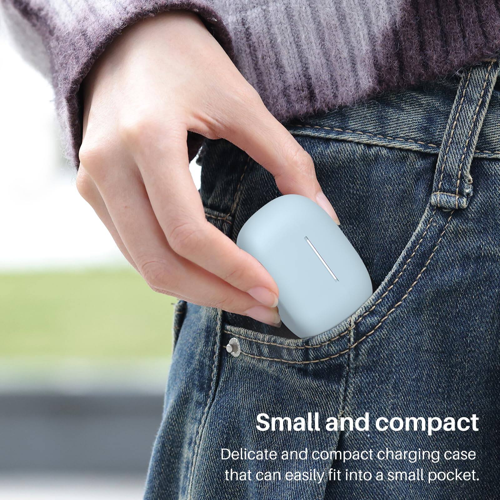 Small and compact
Delicate and compact charging case that can easily fit into a small pocket.