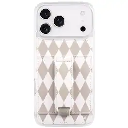 Walli Cases - iPhone 17 Pro Phone Case with Wallet and Finger Strap - Diamond Latte
