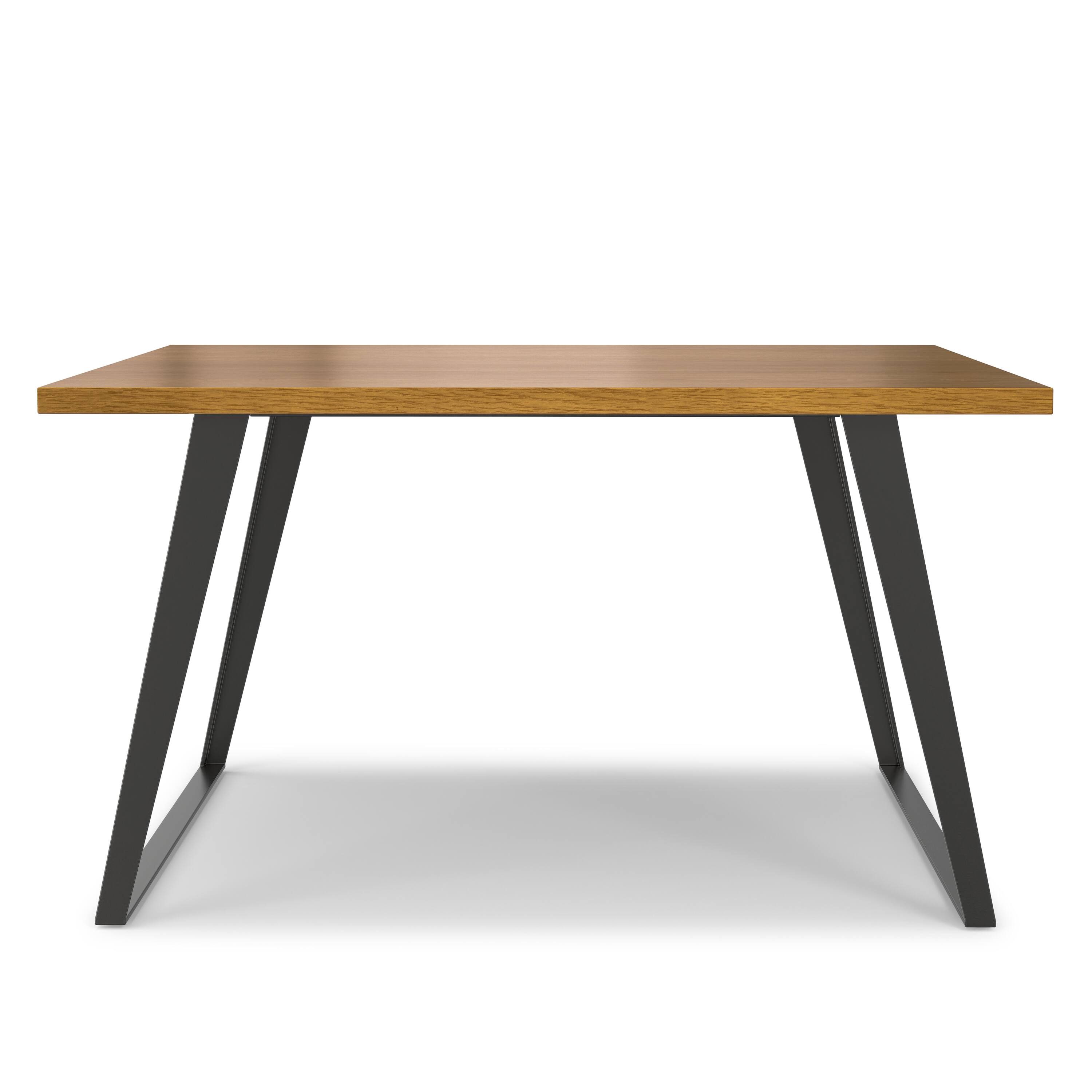 Back. Simpli Home - Lowry 54 inch x 54 inch Square Modern Industrial Square Dining Table in Oak Veneer - Oak Veneer.