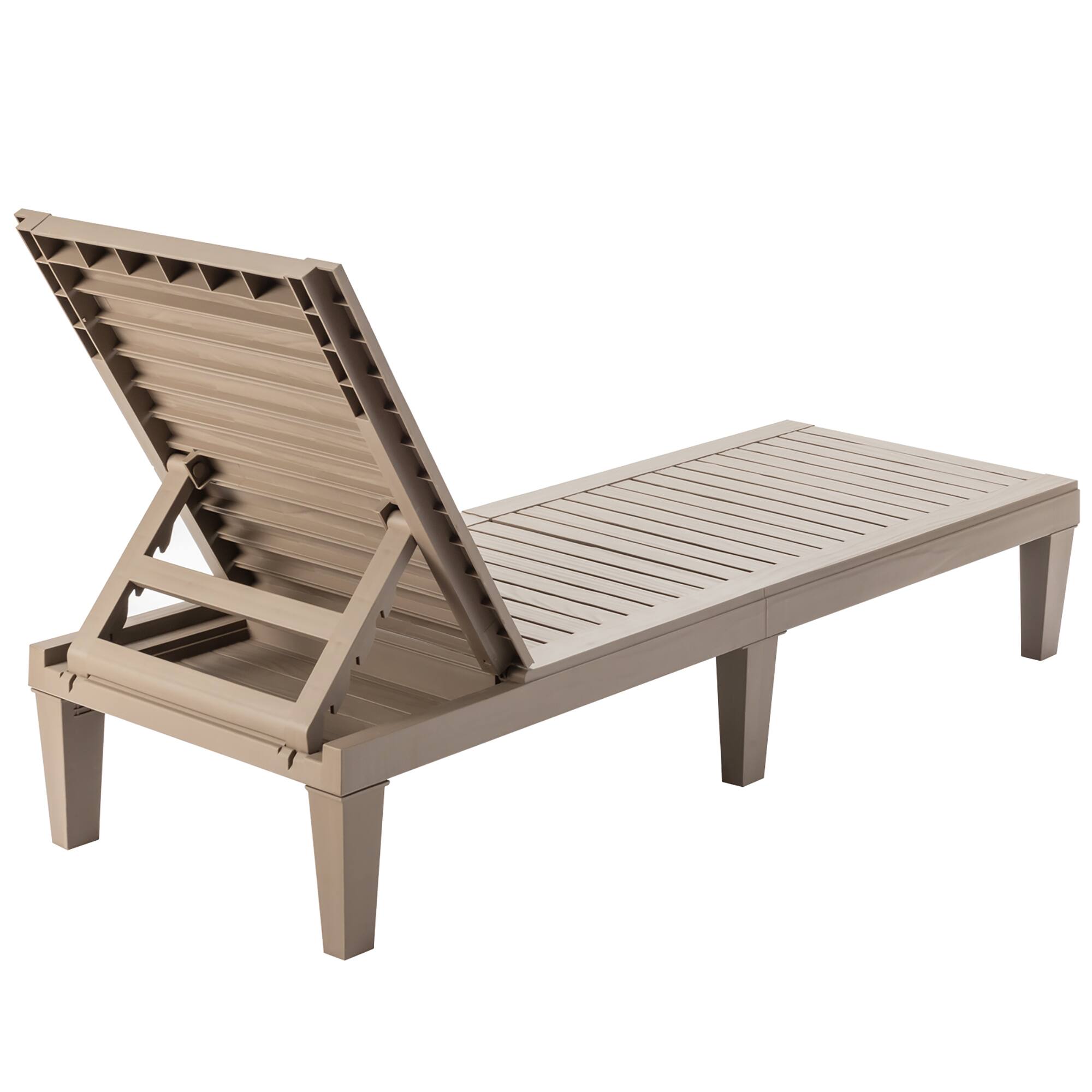 Alt View 9. Costway - Costway Patio Lounge Chair Chaise Recliner Weather Resistant Adjustable - Brown.