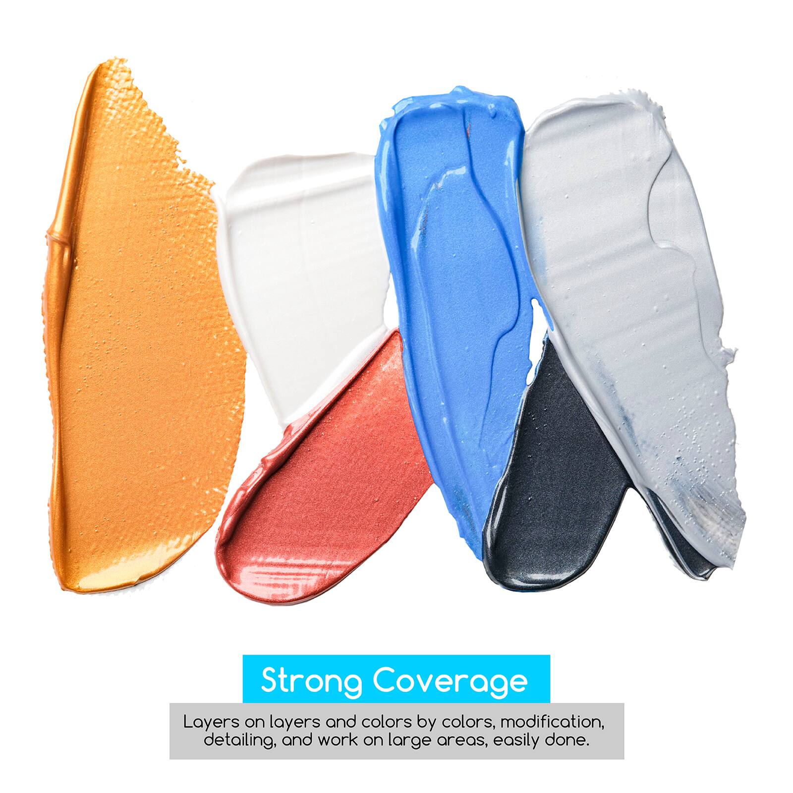 Strong Coverage

Layers on layers and colors by colors, modification, detailing, and work on large areas, easily done.