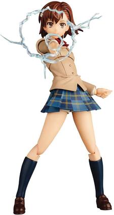 PopMarket - Kaiyodo - A Certain Scientific Railgun - Revoltech Amazing Yamaguchi - Mikoto Misaka Winter Ver. - Collectibles - Multicolor