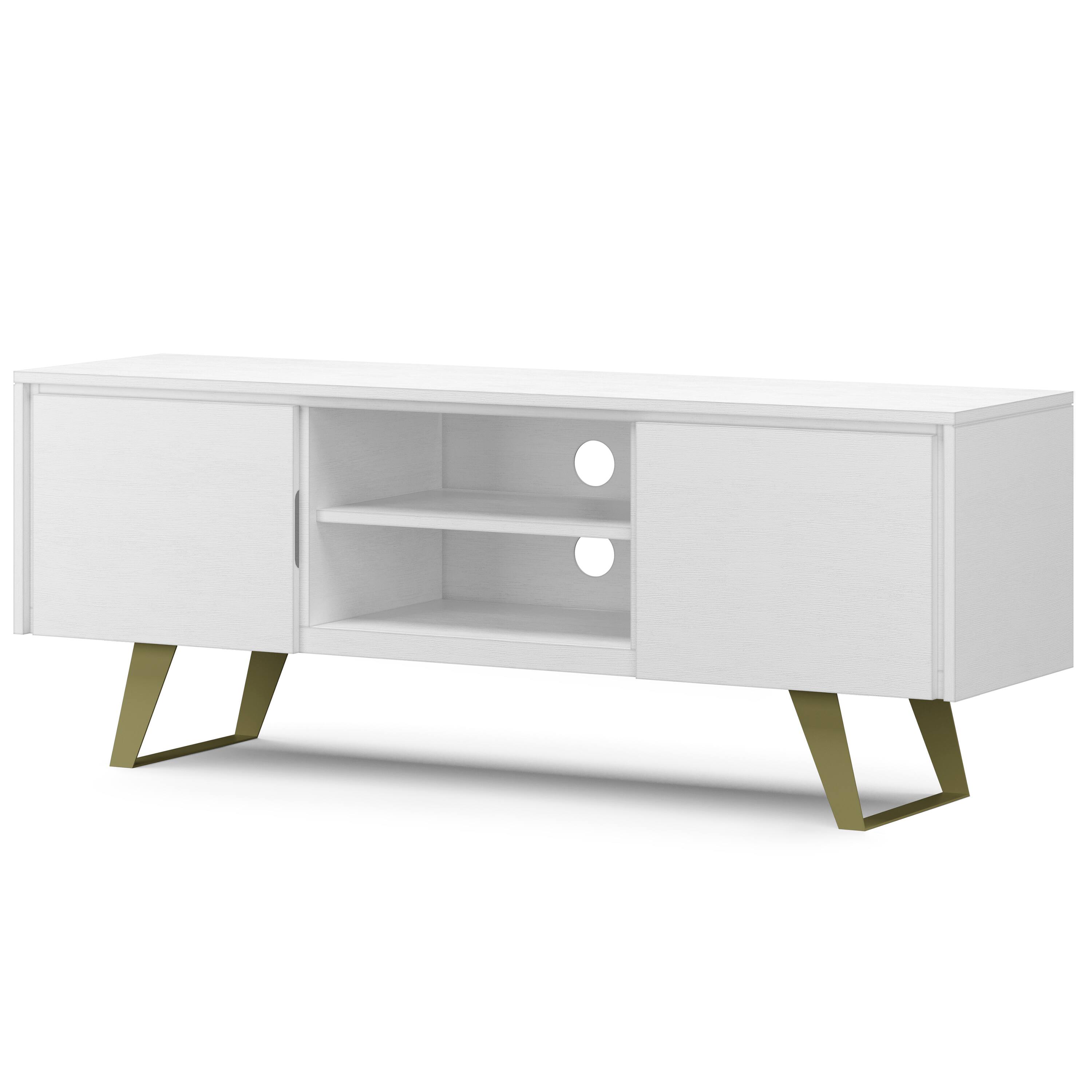 Angle. Simpli Home - Lowry TV Media Stand - White.
