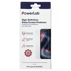 PowerLab High-Definition Glass Screen Protector
Protector de pantalla de alta definición
Maximum Clarity Máxima claridad
Scratch Resistant Resistente a los rayones
Toughened Glass Vidrio endurecido
LIFETIME WARRANTY Garantía de por vida
For/Para moto g power 5G (2024)