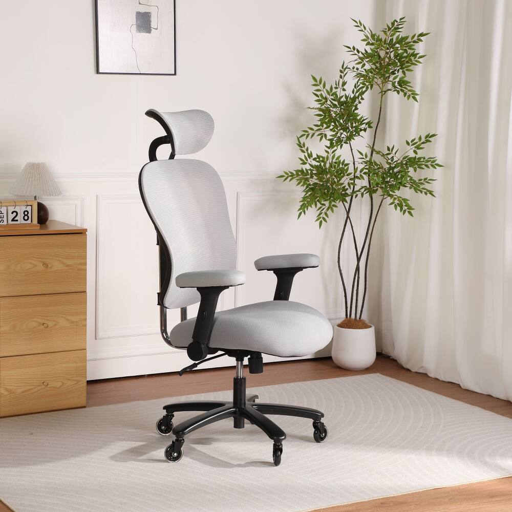Alt View 2. Loheer - Loheer Big and Tall Office Chair Ergonomic Gaming Chair Grey - Grey.