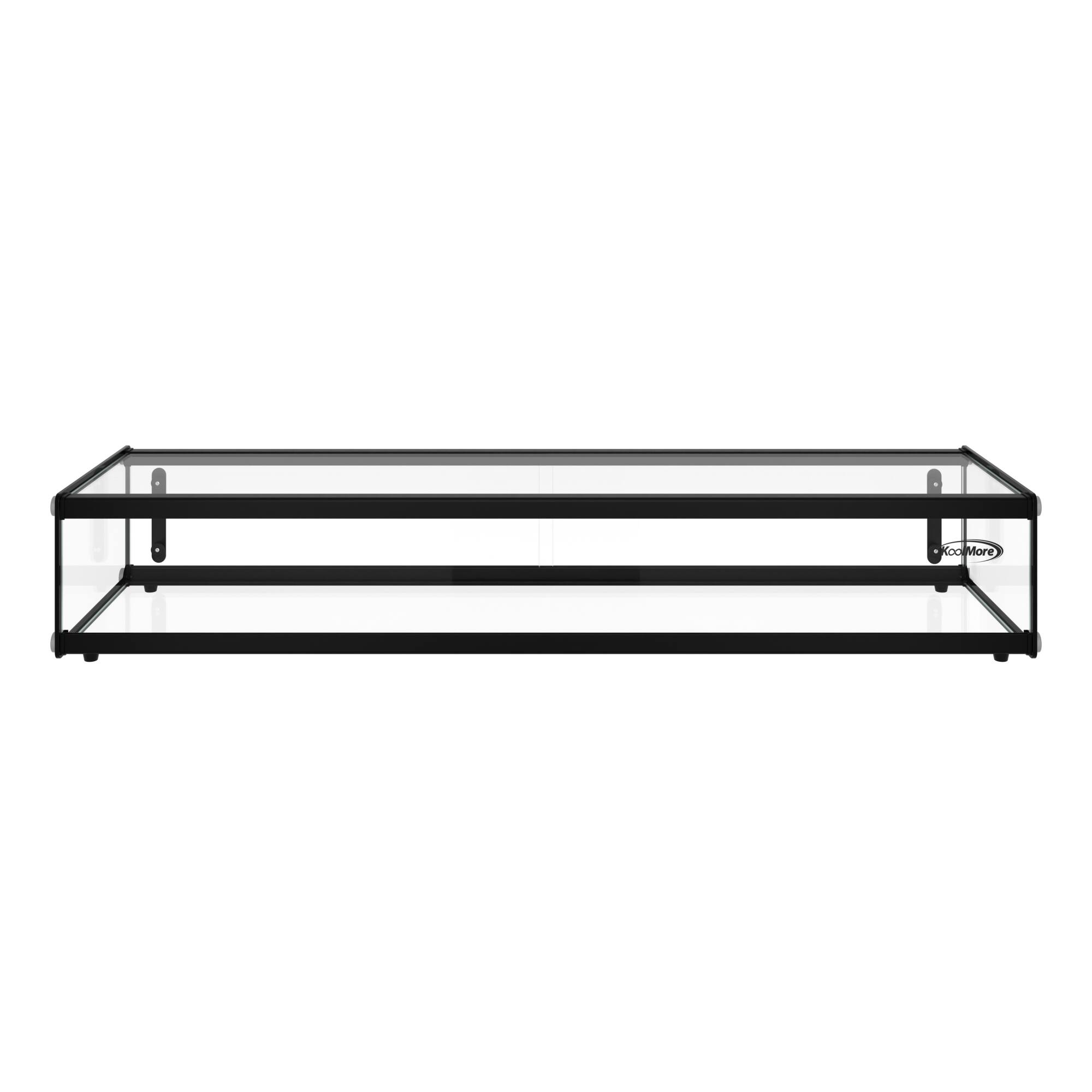 Alt View 2. Koolmore - 2.3 Cu Ft Slim  Flat Dry  Bakery Display Case with  Black Aluminum Accents  KM-DC-24SBK - Black.