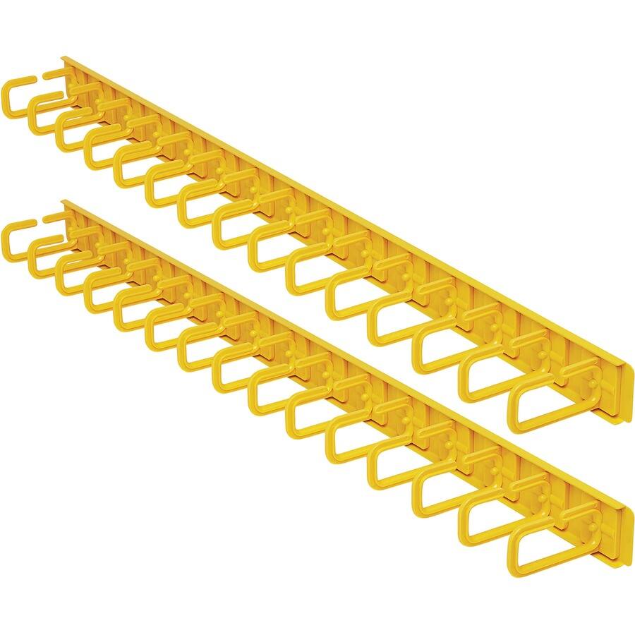 Alt View 4. Tripp Lite - EATON TRIPP LITE SERIES VERTICAL CABLE MANAGER - FLEXIBLE RINGS, YELLOW, 6 FT. ( - Yellow.