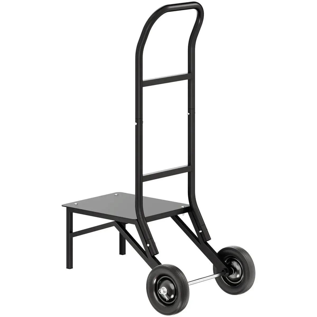 Front. VEVOR - Push-Style Folding Chair Cart, Holds 10 Chairs, 150 lb Capacity - Black.