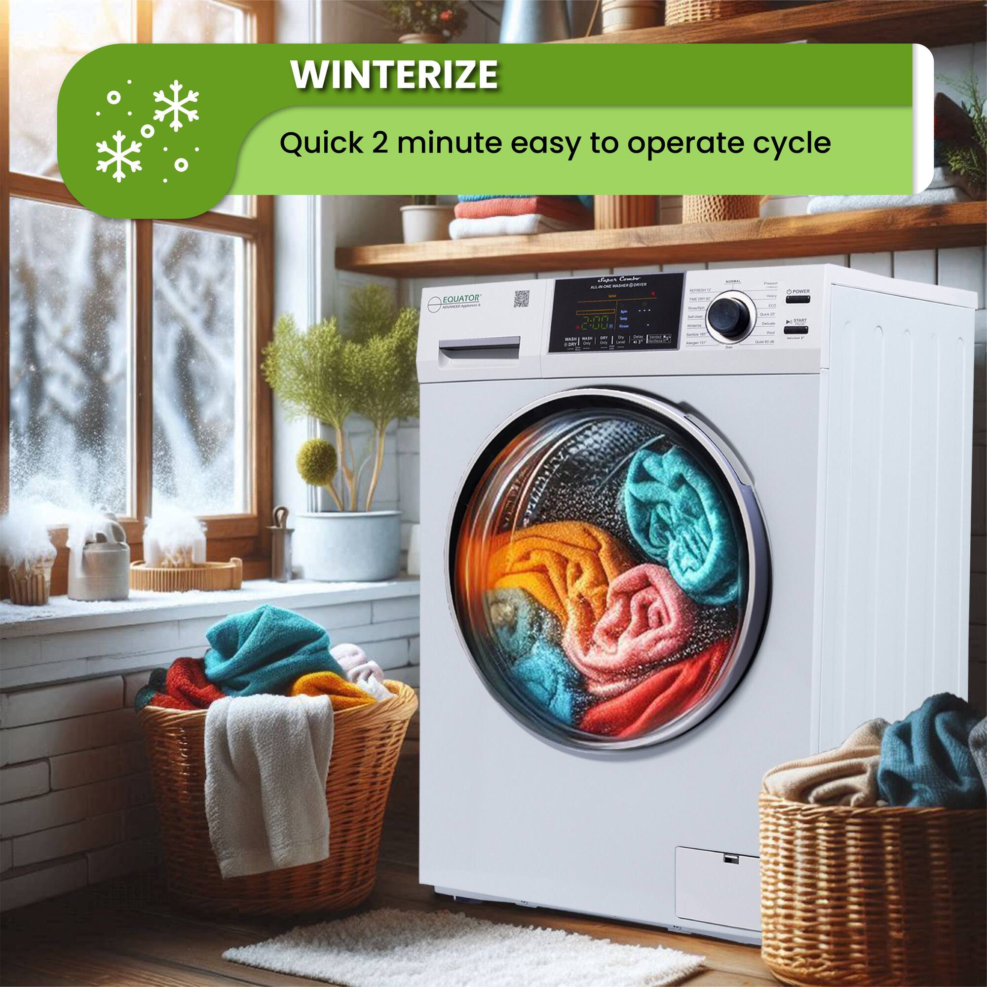 WINTERIZE  
Quick 2 minute easy to operate cycle