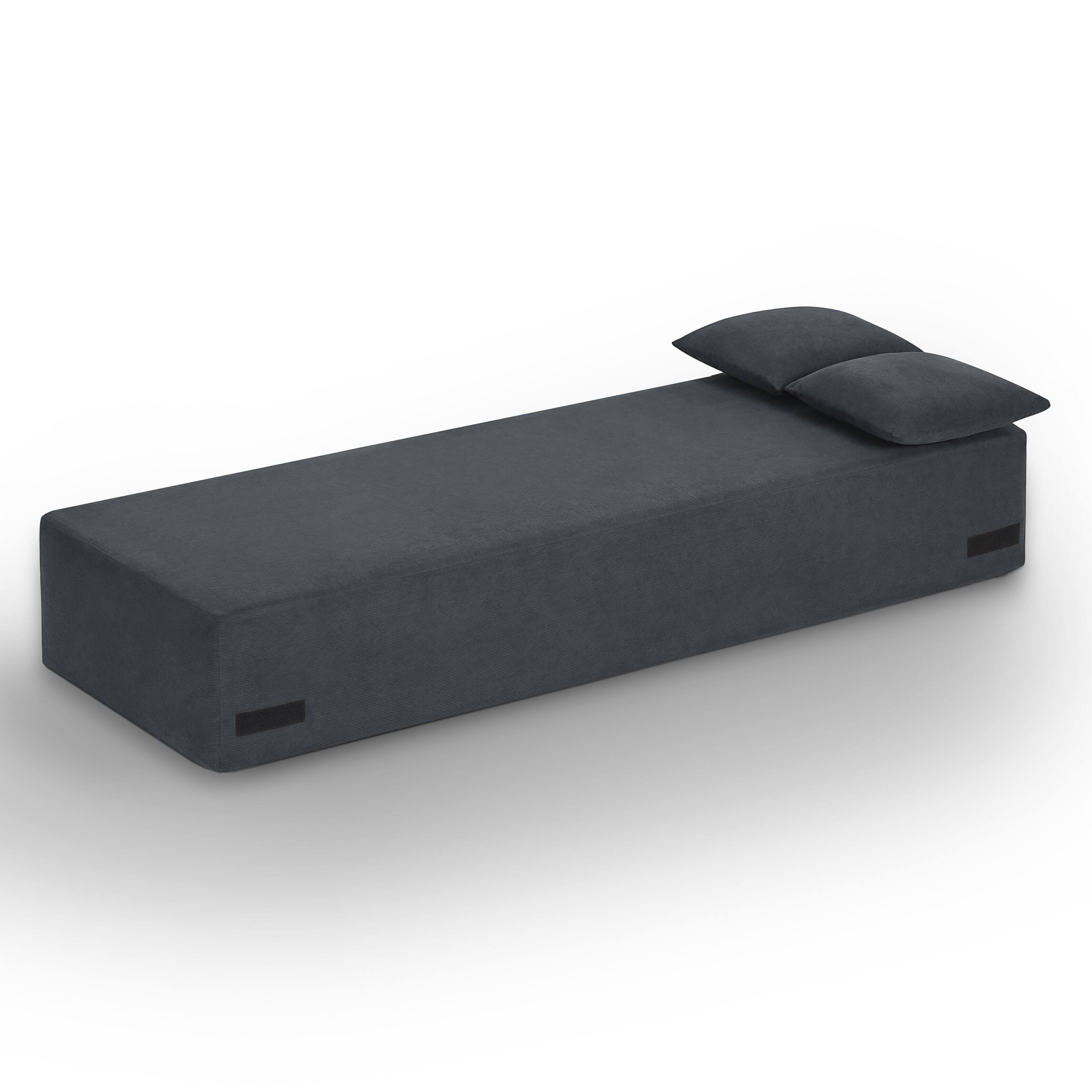Alt View 1. Loheer - Loheer 83 Inch Frameless Sofa Modern Apartment Couch No Assembly 3 Seater Boneless Couch for Compact Living Room - Gray.