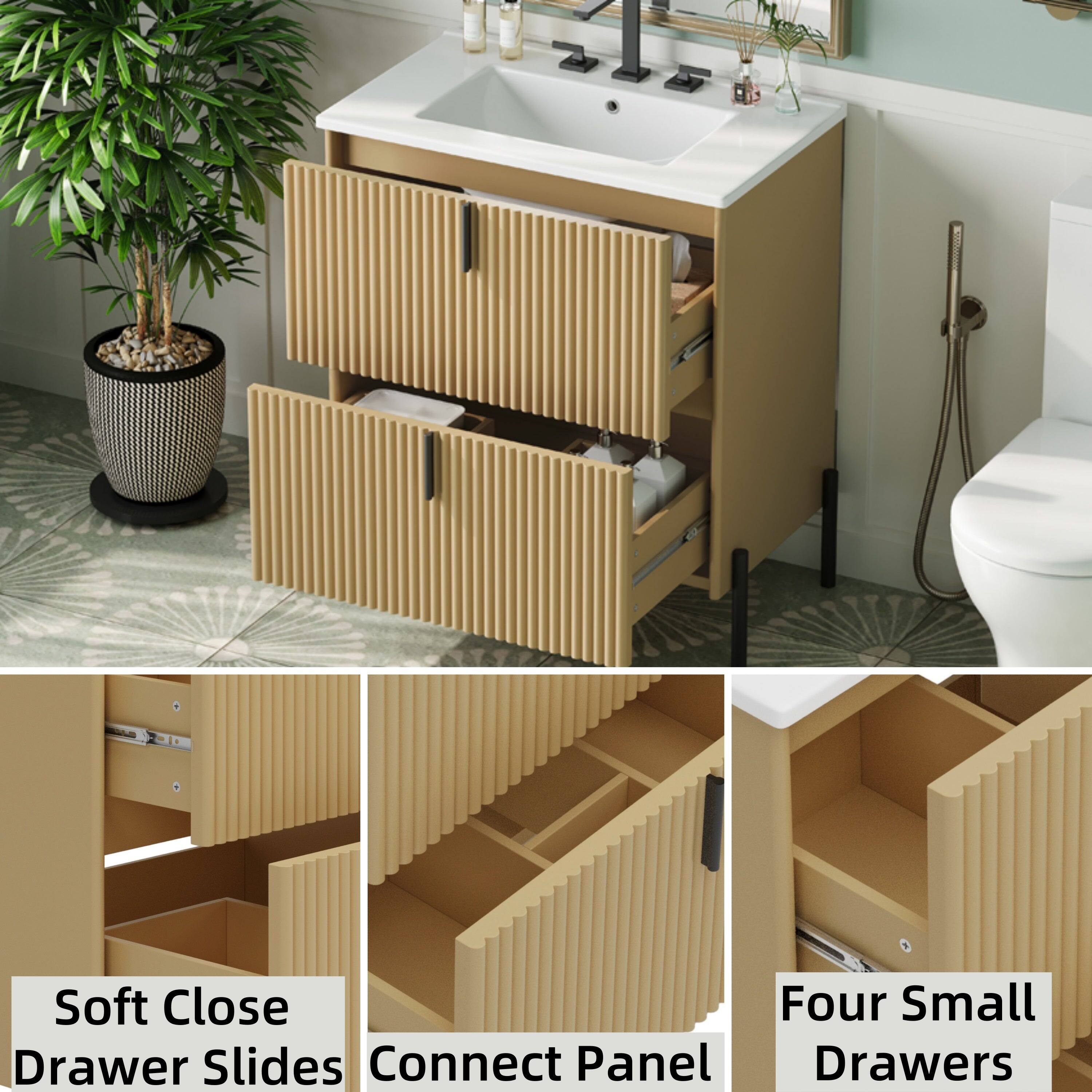 Soft Close Drawer Slides  
Connect Panel  
Four Small Drawers