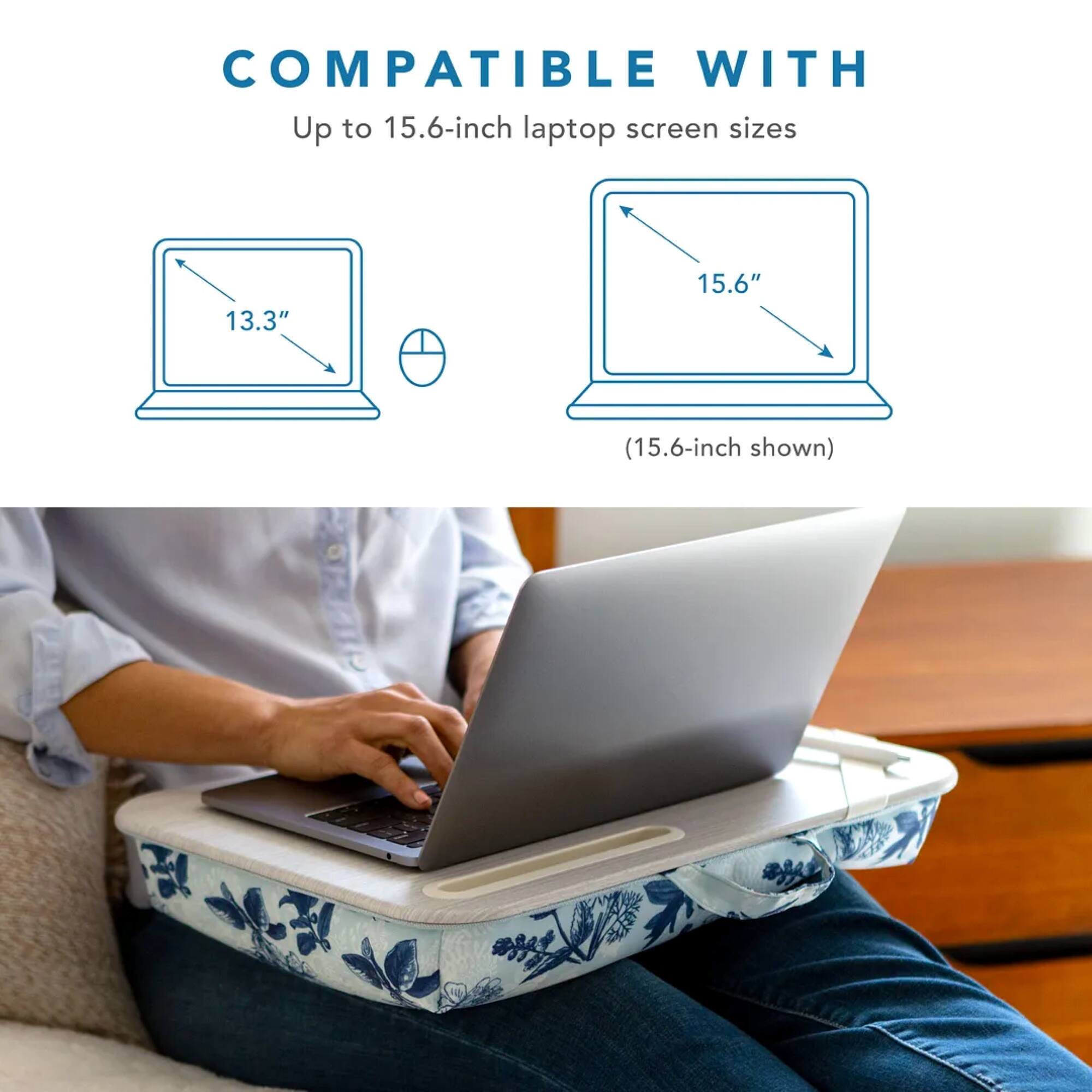 Compatible with up to 15.6-inch laptop screen sizes: 13.3" and 15.6" (15.6-inch shown).
