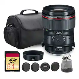 Canon - TS-E 50mm f/2.8L Macro Tilt-Shift Lens|Perspective Control & Close-Focus Macro +More - Black