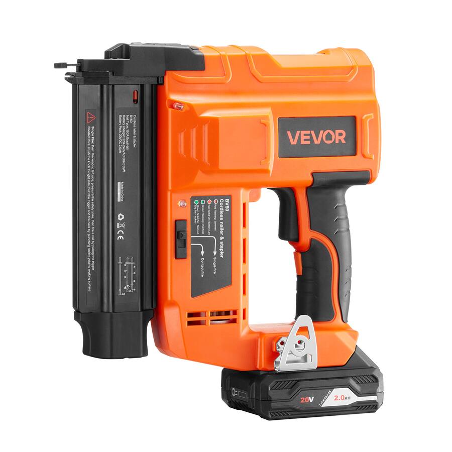 Atet Ricambi VEVOR Cordless Brad Nailer, 18 Gauge, 20V Battery Powered Nail Gun ...