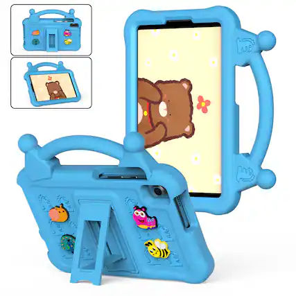 Front. UUCOVER - Kids Case for Samsung Galaxy Tab A11 8.7" 2025 (SM-X130/X133/X135) Shockproof EVA Handle Stand Cover - Skyblue.