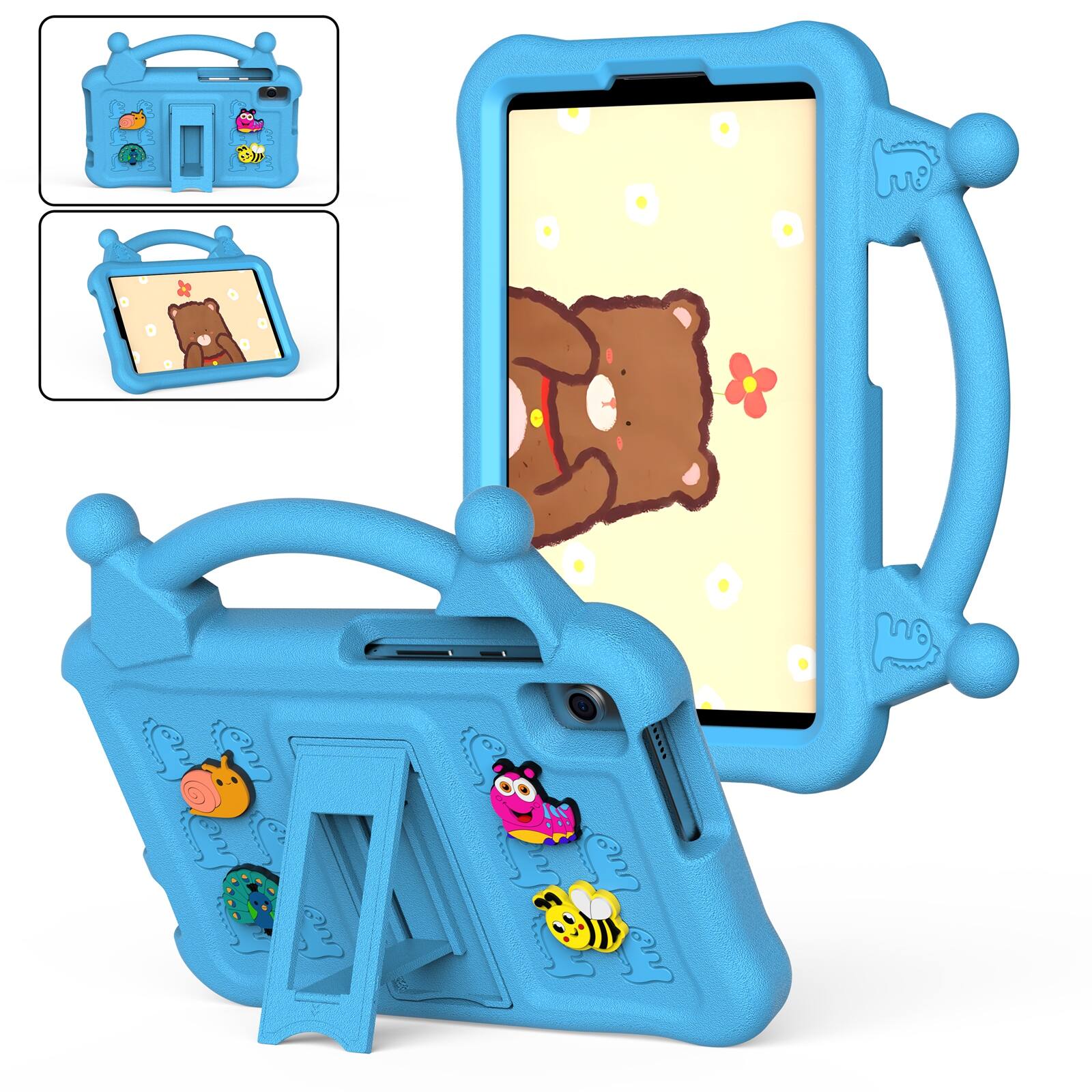 Front. UUCOVER - Kids Case for Samsung Galaxy Tab A11 8.7" 2025 (SM-X130/X133/X135) Shockproof EVA Handle Stand Cover - Skyblue.