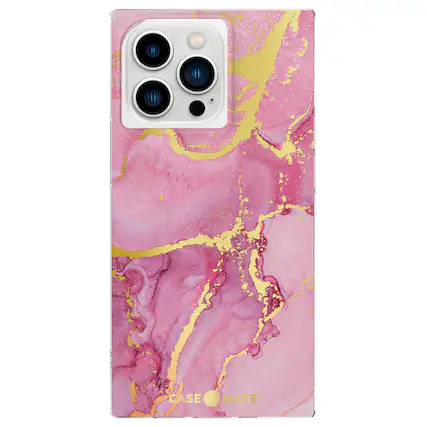 Front. Case-Mate - Blox Softshell Case for iPhone 13 Pro - Magenta Marble.