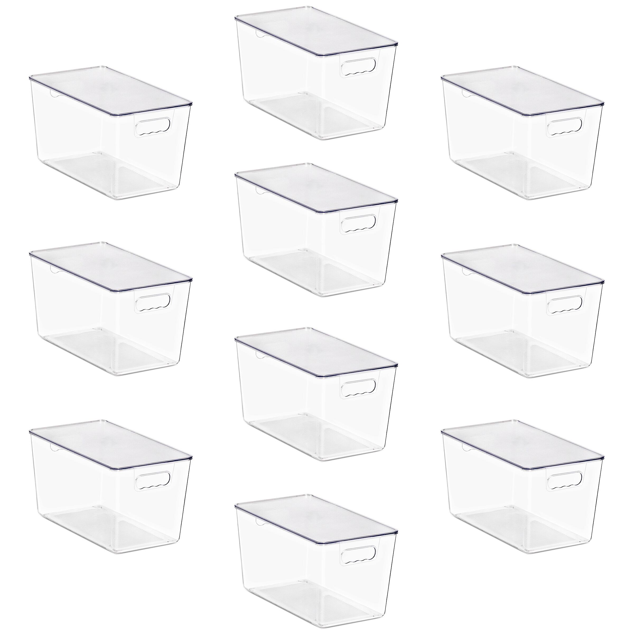 Alt View 3. Sorbus - Sorbus Clear Storage Bins with Lids, 10 Pack X-Large Organization Bins with Handles – Clear Stackable Storage - Clear.