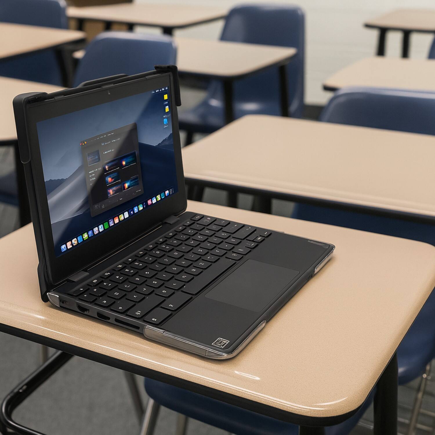 Alt View 2. SaharaCase - Lenovo 100E Gen 2 Chromebook 11.6-inch Case | Pro Shield Design | Shock-Absorbing Corners | Venture Series - Clear/Black.