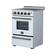 Angle. Forno Appliances - Loiano 2.3 Cu. Ft. Freestanding Electric Range with Storage Drawer - White.