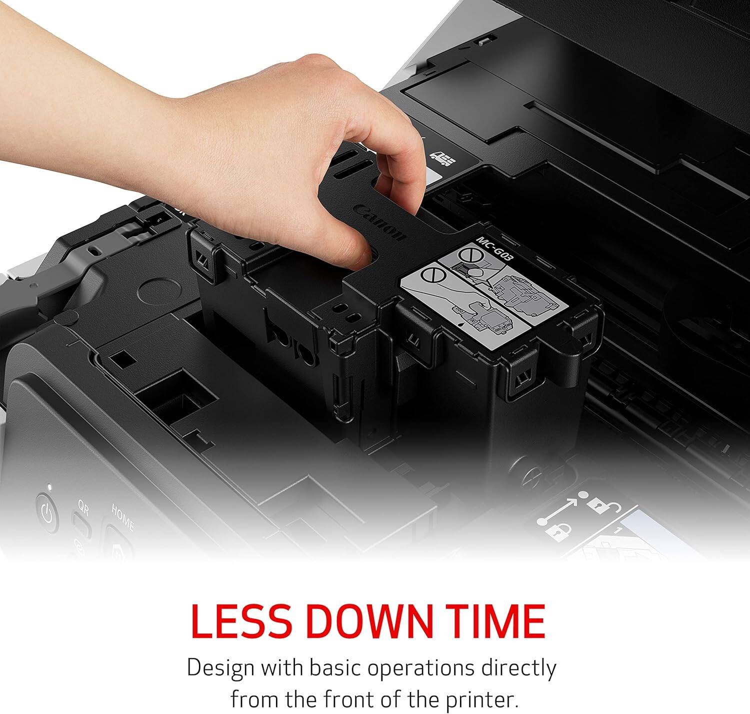 Canon D MC-G03 QR HOME LESS DOWN TIME  
Design with basic operations directly from the front of the printer.