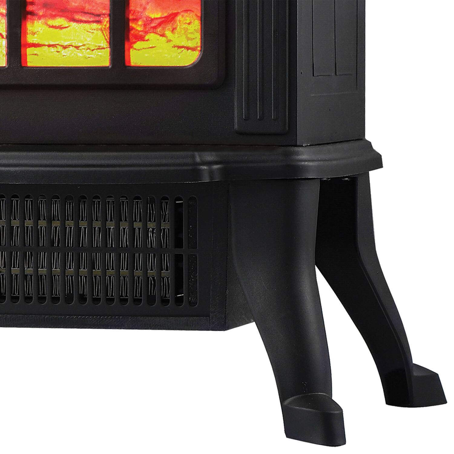 Alt View 1. Comfort Glow - ES4195 Sanford 1,500-Watt Max Freestanding Electric Stove Real Flame Look - Black.