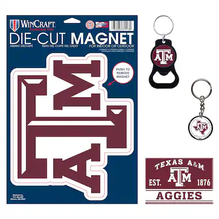 WINCRAFT
Established 1961
DIE-CUT MAGNET
AIMANT DÉCOUPÉ
IMAN DEL CORTE DEL DADO
FOR INDOOR OR OUTDOOR
DURABLE A L'INTÉRIEUR COMME À L'EXTÉRIEUR
DURABLE A L'INTÉRIEUR COMME À L'EXTÉRIEUR
PUSH TO REMOVE MAGNET
TEXAS A&M
EST. 1876
AGGIES
WinCraft Inc
P.O. Box 688
Winona, MN 55987
PUSH TO REMOVE MAGNET