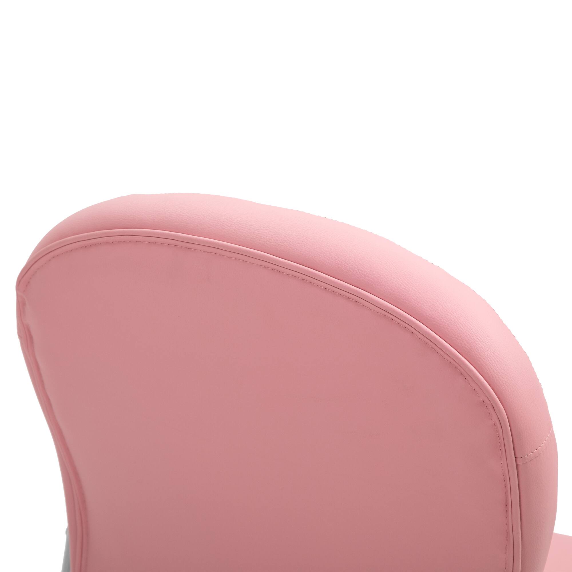 Alt View 2. Anysun - Anysun Button Tufted Design PU Leather Home Office Chair with Padded Armrests Adjustable Height and Swivel Wheels - Pink.