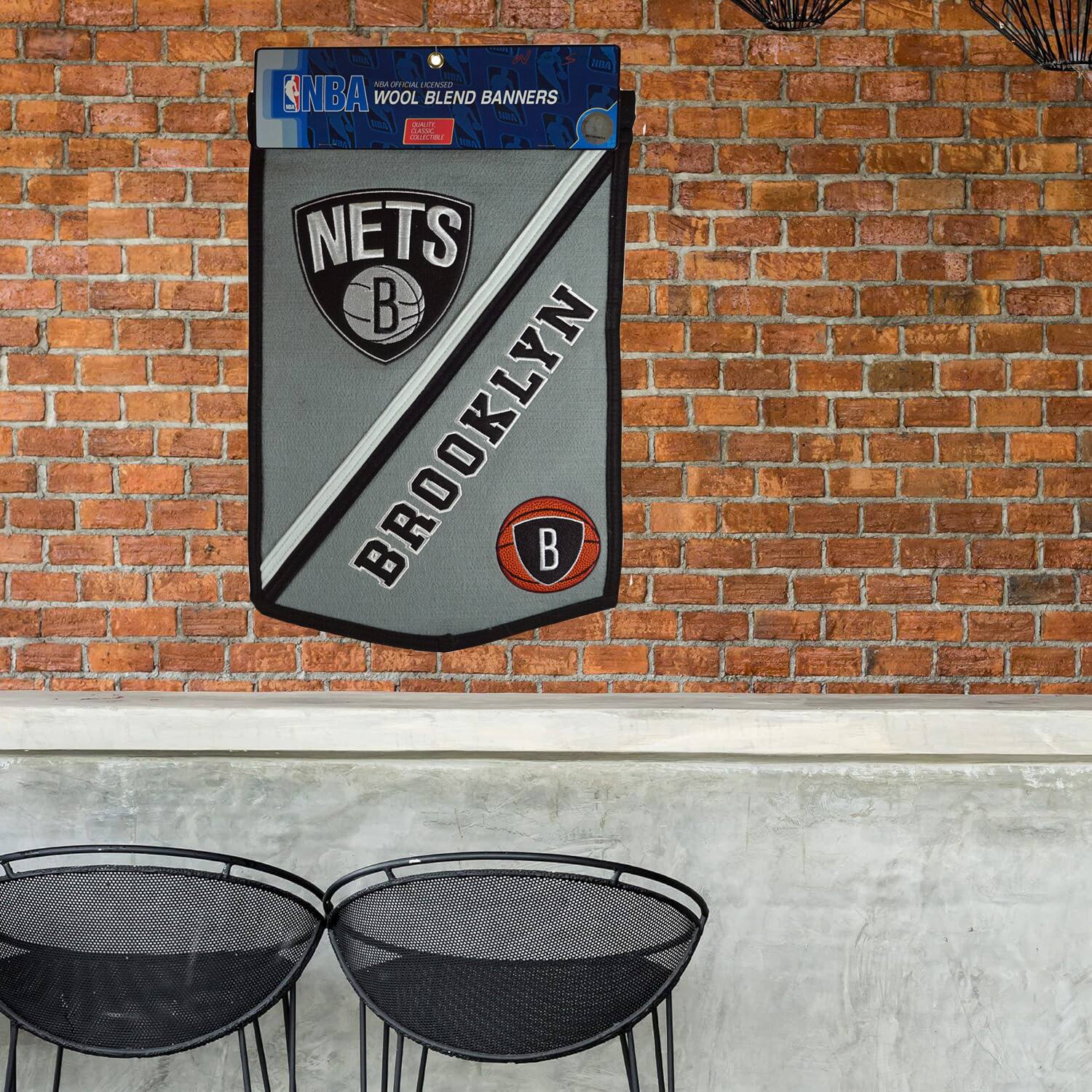 NBA  
WOOL BLEND BANNER  
BROOKLYN NETS