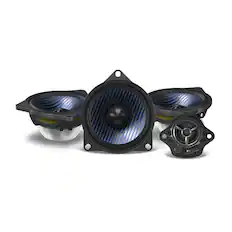 Front. Alpine - Alpine EV-40M-T - 4" Front Dash Speaker Upgrade Kit Compatible with Select 17-24 Model 3 & 20-24 Model Y - Black/Gray.