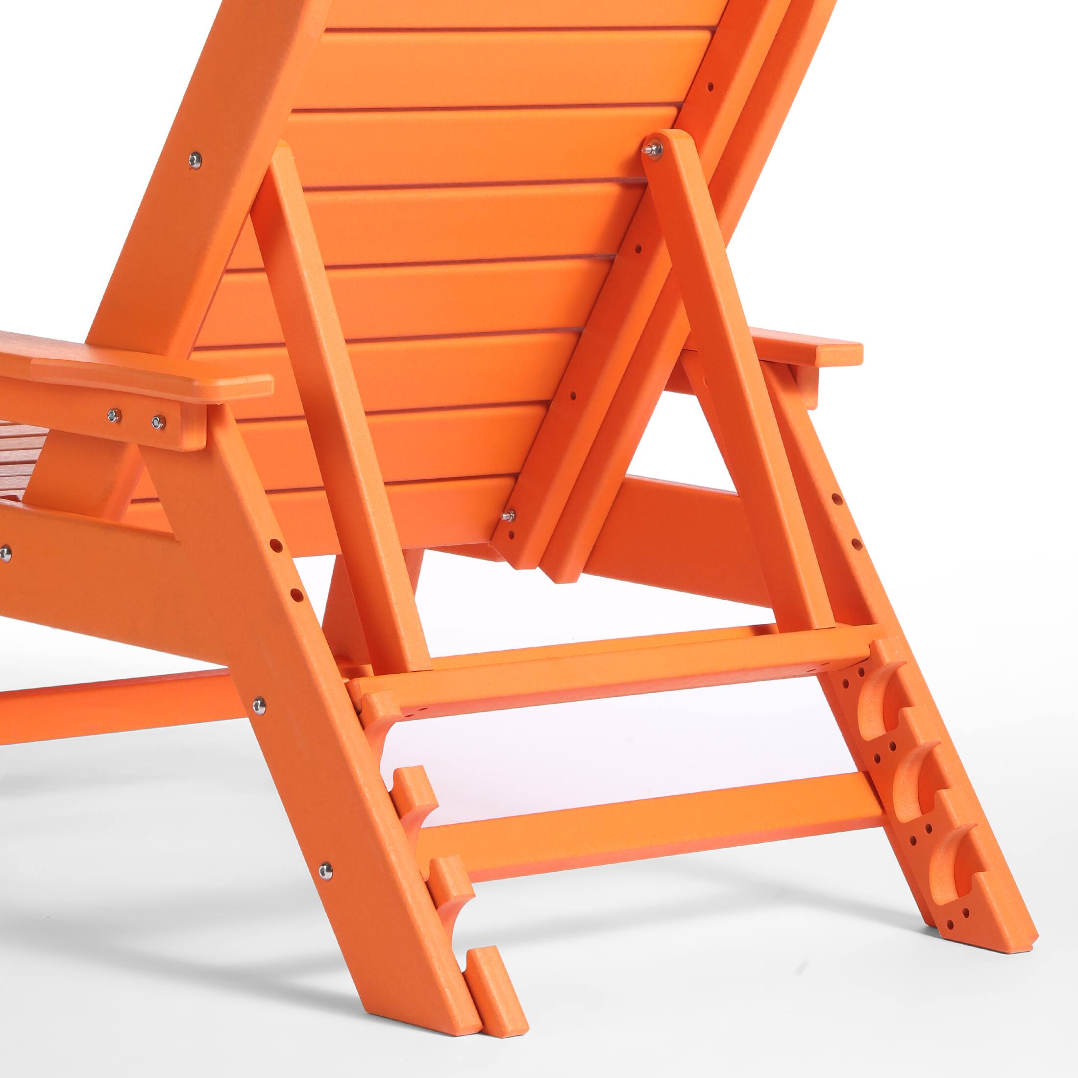 Alt View 6. WestinTrends - WestinTrends Malibu Poly Reclining Chaise Lounge - Orange.