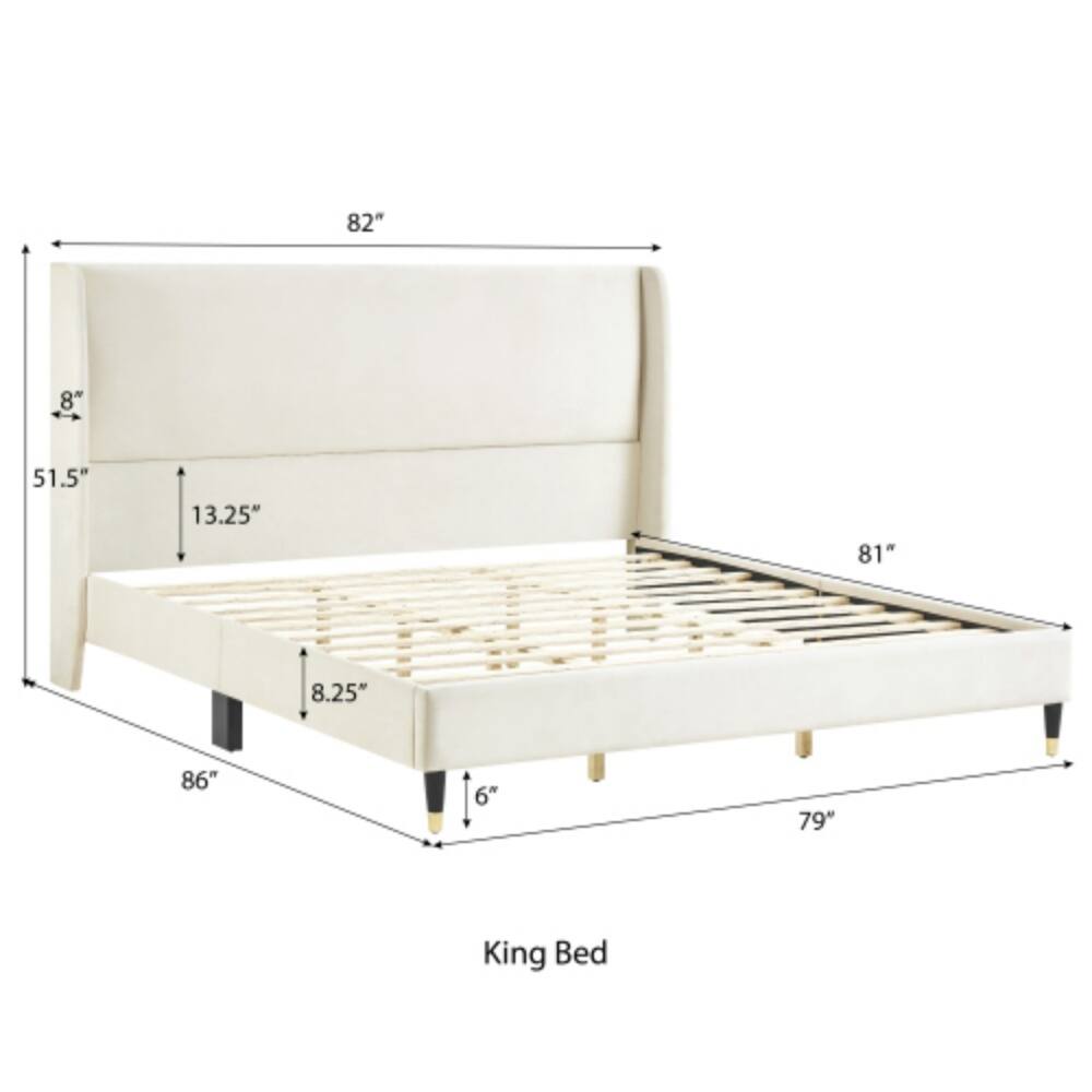 82" 8" 51.5" 13.25" 81" 8.25" 86" 6" 79" King Bed