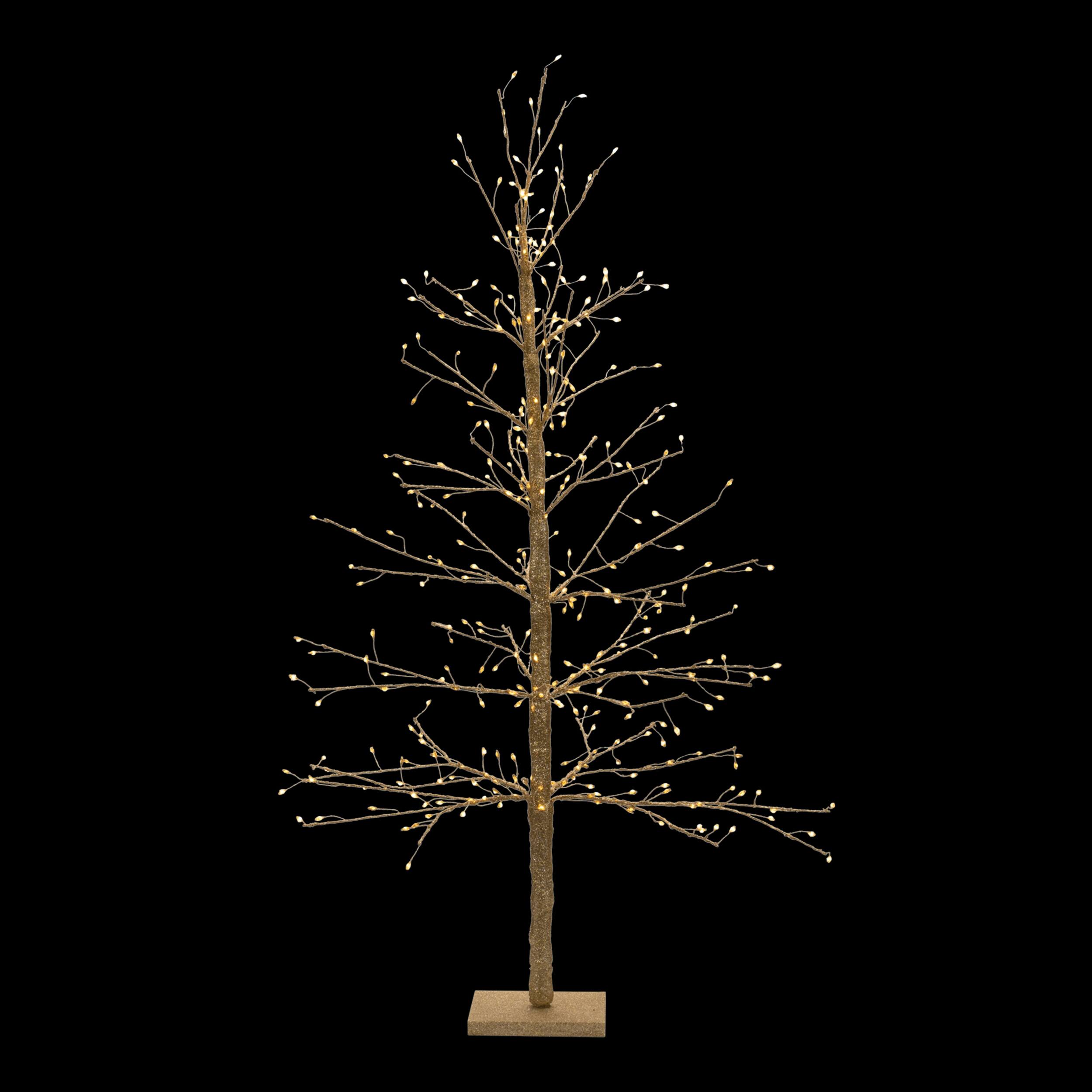 Left. BreeBe - Gold LED Twig Tree 48"H - Gold.