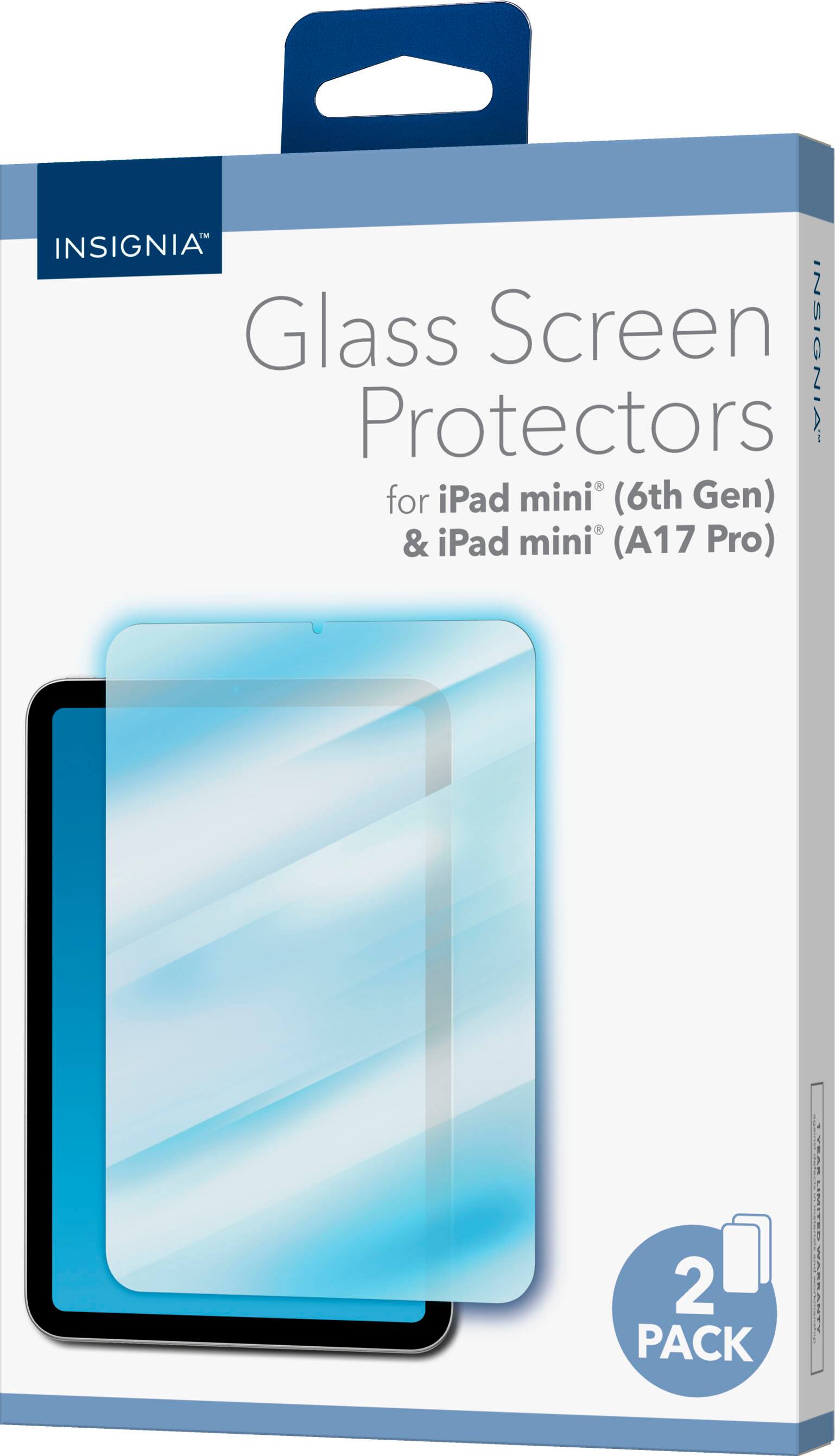 INSIGNIA Glass Screen Protectors for iPad mini (6th Gen) & iPad mini (A17 Pro) 2 PACK