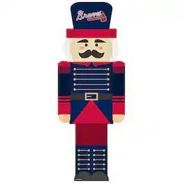 Fan Creations - Atlanta Braves 31'' Nutcracker Leaner - Multicolor