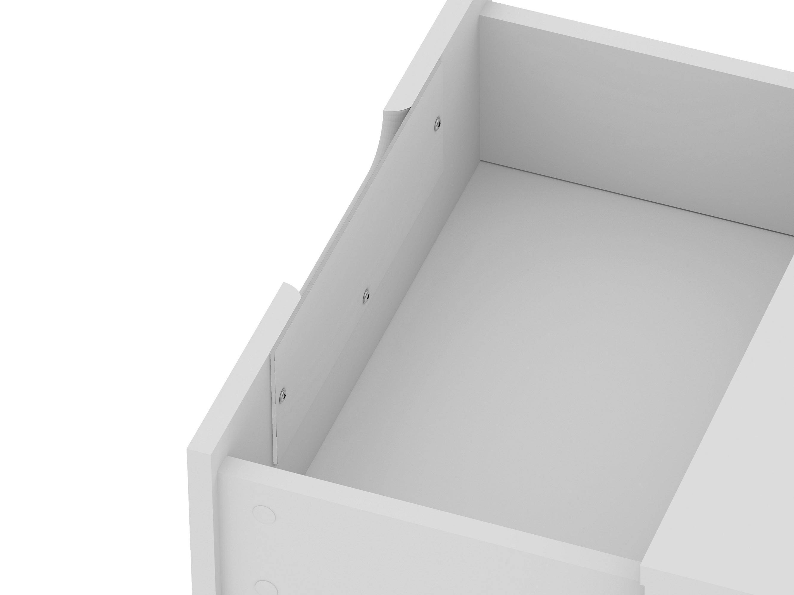 Alt View 4. Manhattan Comfort - Rockefeller Mid-Century Modern 20" Nightstand - Set of 2 - White.