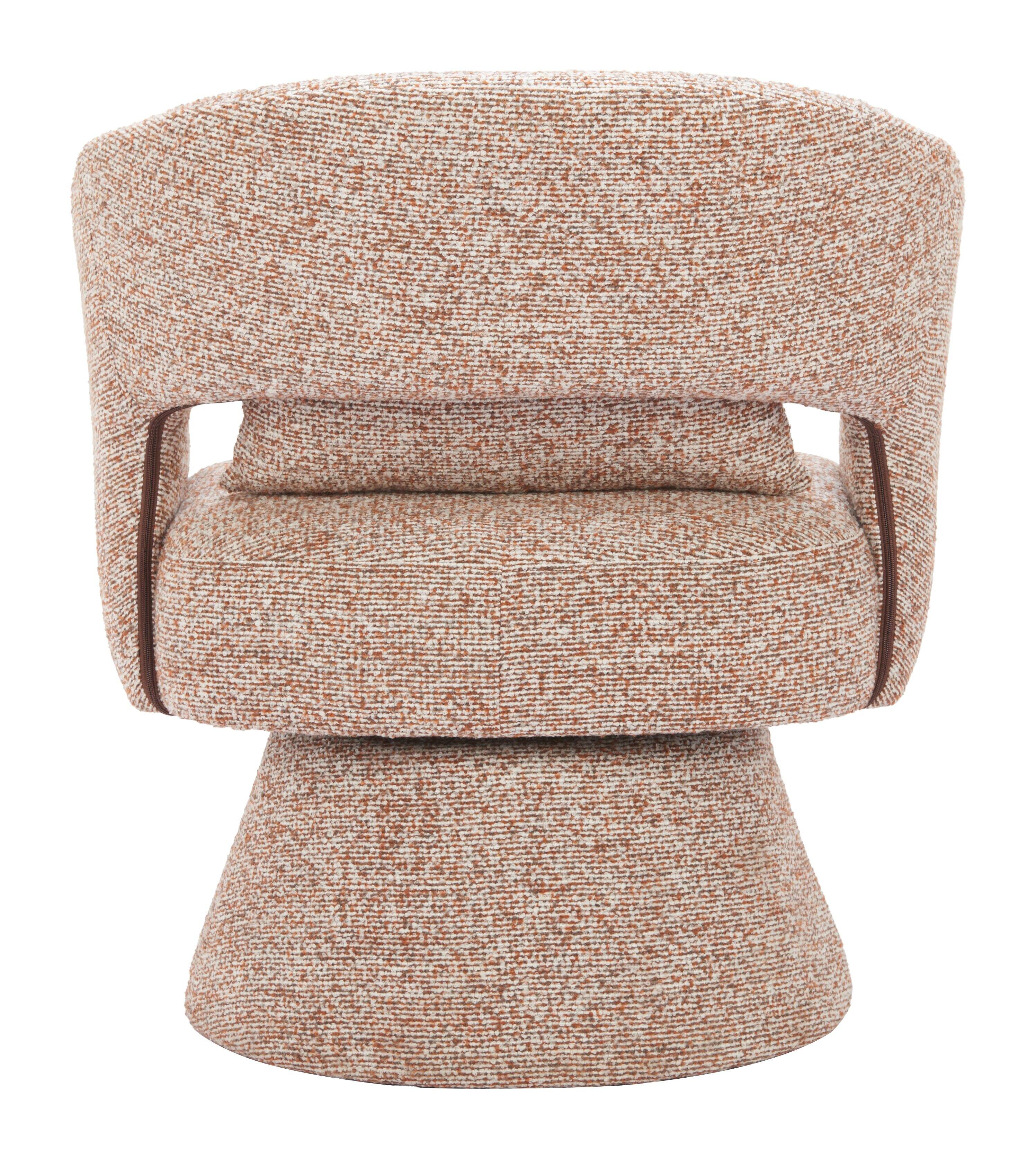 Alt View 2. Hivvago - Liva Swivel Chair Frosty Brown - Frosty Brown.