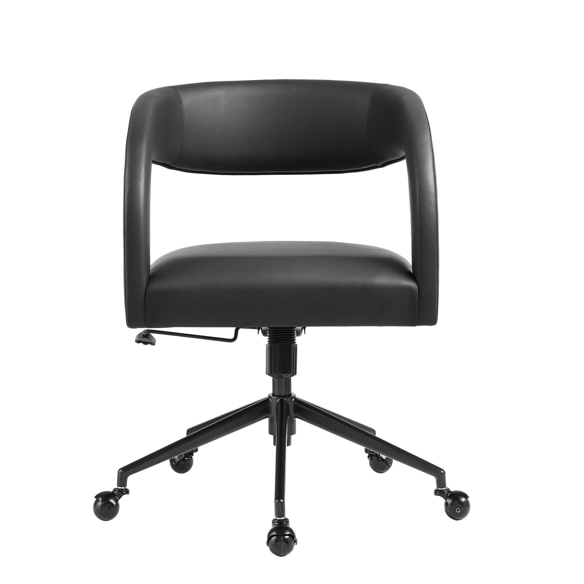 Alt View 2. Modway - Pinnacle Vegan Leather Office Chair by Modway - Black.