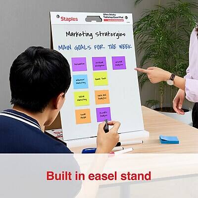 Marketing strategies  
MAIN GOALS FOR THE WEEK  

- Increase sales  
- Improve customer satisfaction  
- Expand market reach  

- Launch new product  
- Enhance website  
- Increase social media presence  

- Strengthen brand image  
- Optimize pricing strategy  
- Enhance customer service  

Built in easel stand