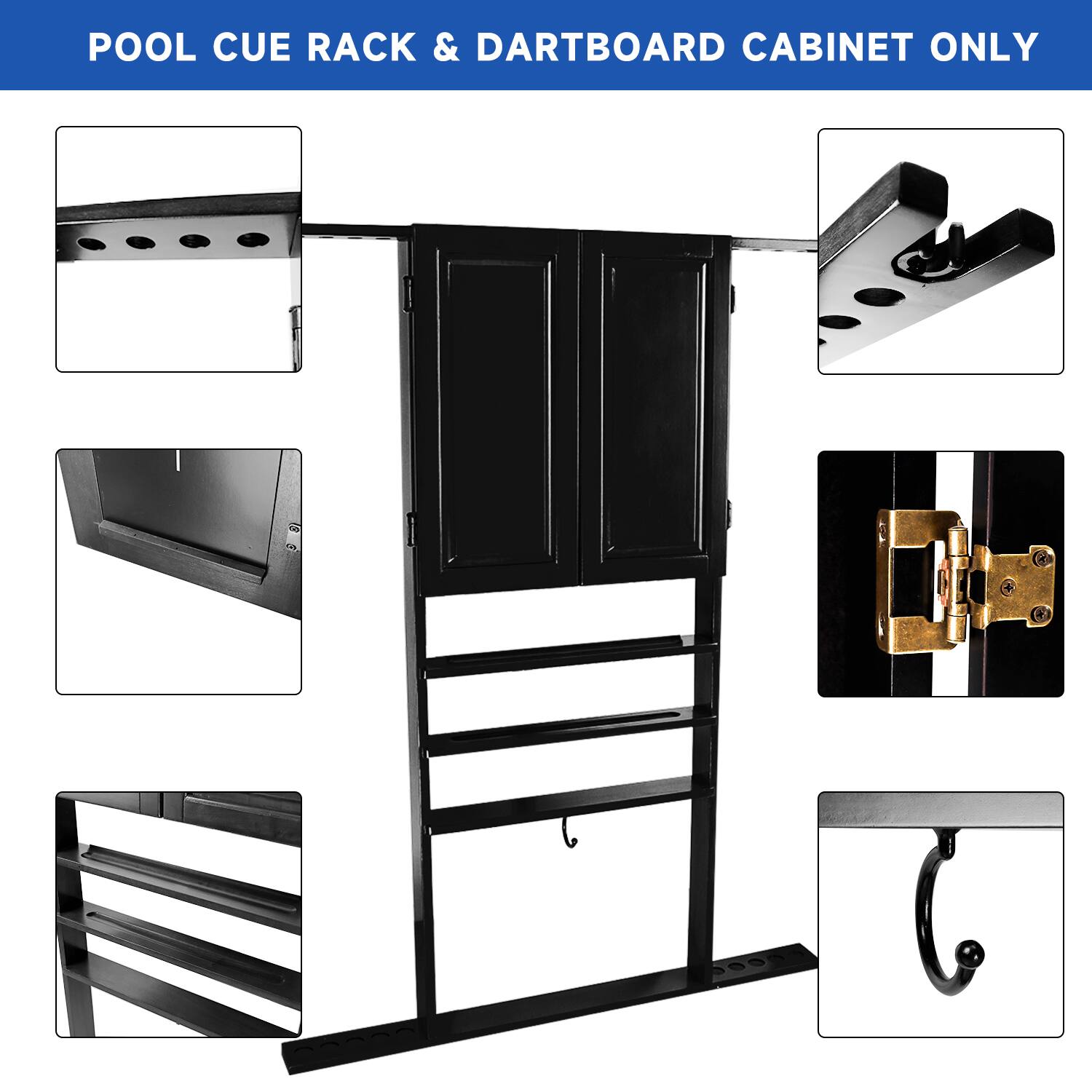 POOL CUE RACK & DARTBOARD CABINET ONLY
