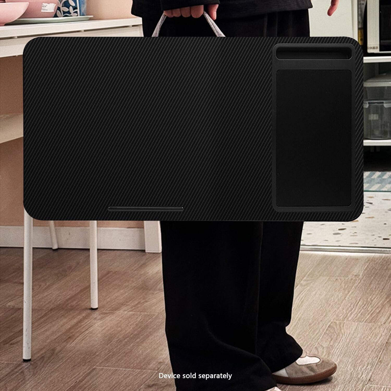 The text on the image reads "Device sold separately."