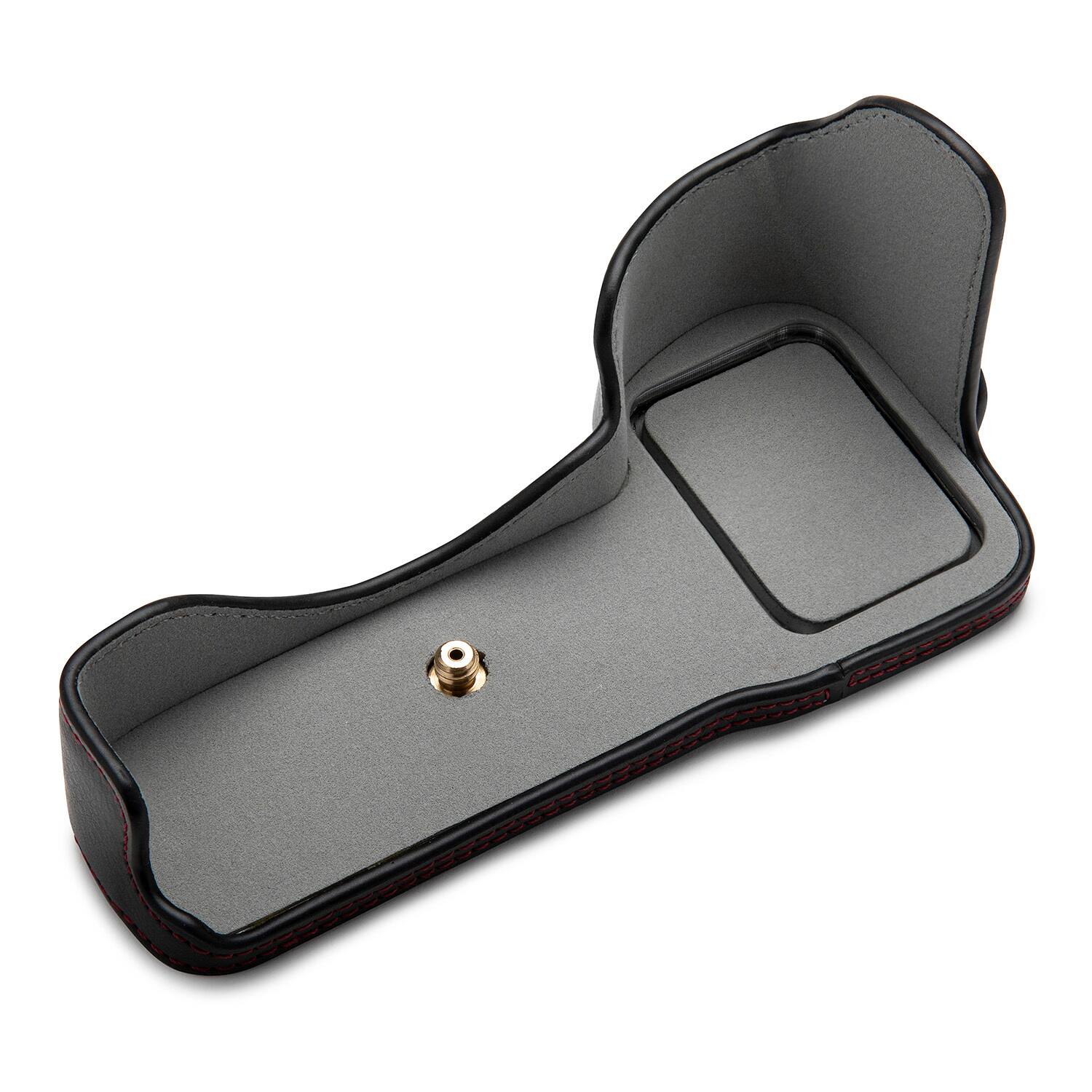 Front. Focus Electronics - Leather Camera Case for A7RM3 and A7M3 (Black).