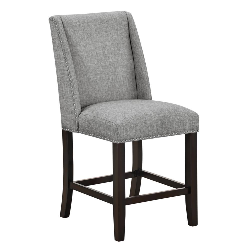 Angle. New Classic Furniture - Faust Counter Chair (2 Per Carton)-Gray - Gray.