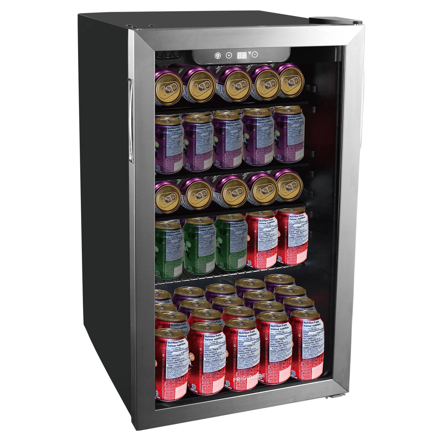 Left. Frigidaire - Frigidaire EFMIS2415 3.4 Cu. Ft. Black Glass Door Compact Refrigerator - Black.