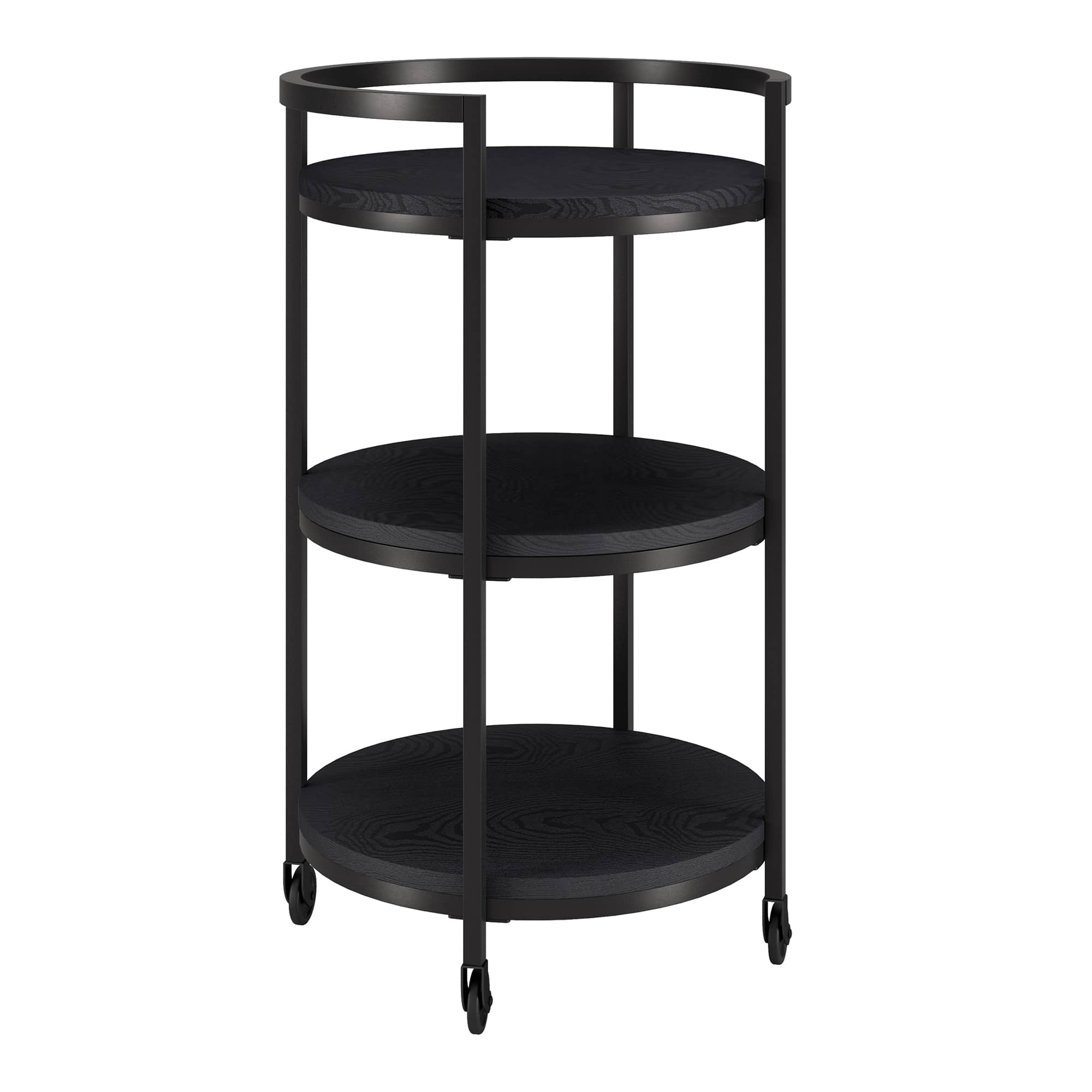 Angle Zoom. Camden&Wells - Graham Bar Cart - Black Grain.