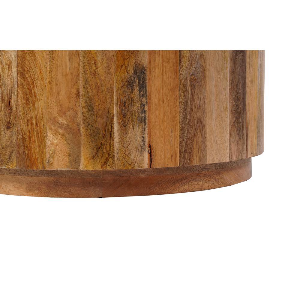 Alt View 5. Carolina Chair & Table - Krissa 30" Round Mango Wood Coffee Table - Natural - Brown.