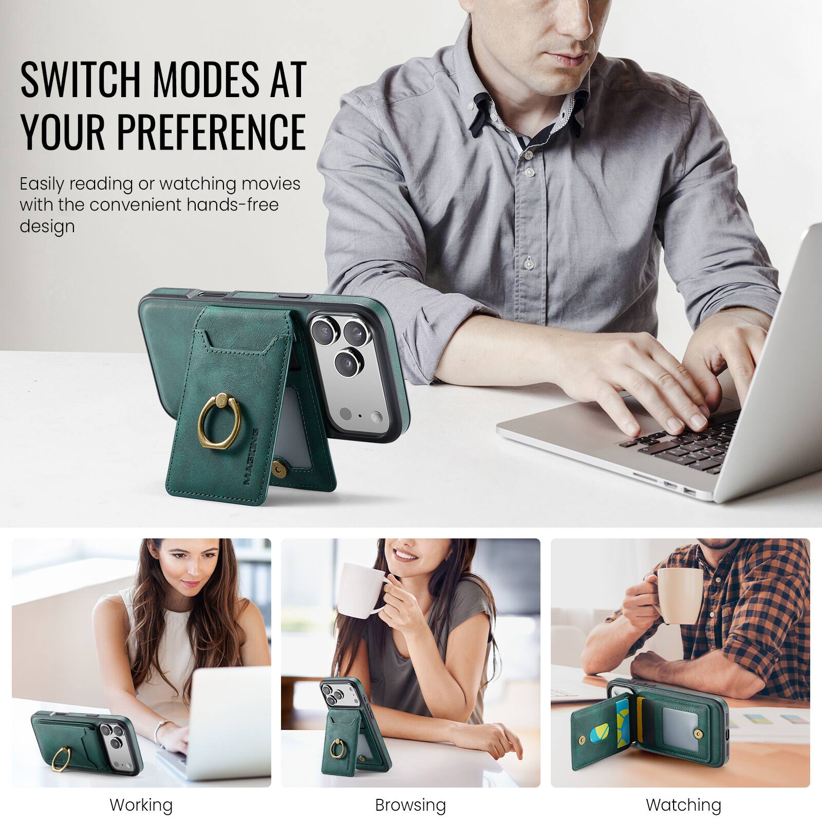 SWITCH MODES AT YOUR PREFERENCE

Easily reading or watching movies with the convenient hands-free design

Working
Browsing
Watching