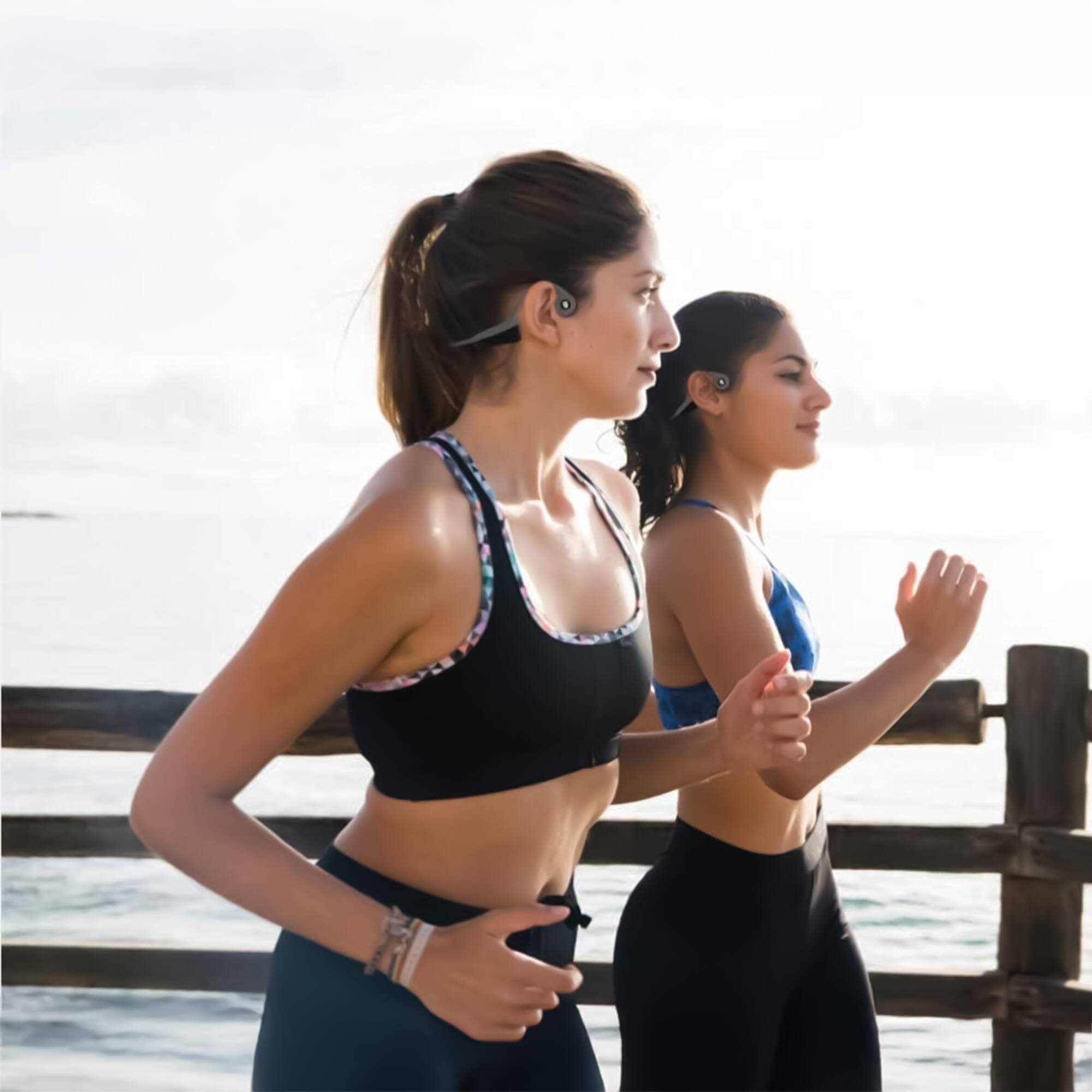 Alt View 1. Pursonic - Pursonic Open-Ear Wireless Bone Conduction Headphones – Lightweight Bluetooth 5.0 Sports Earsets - Blue.