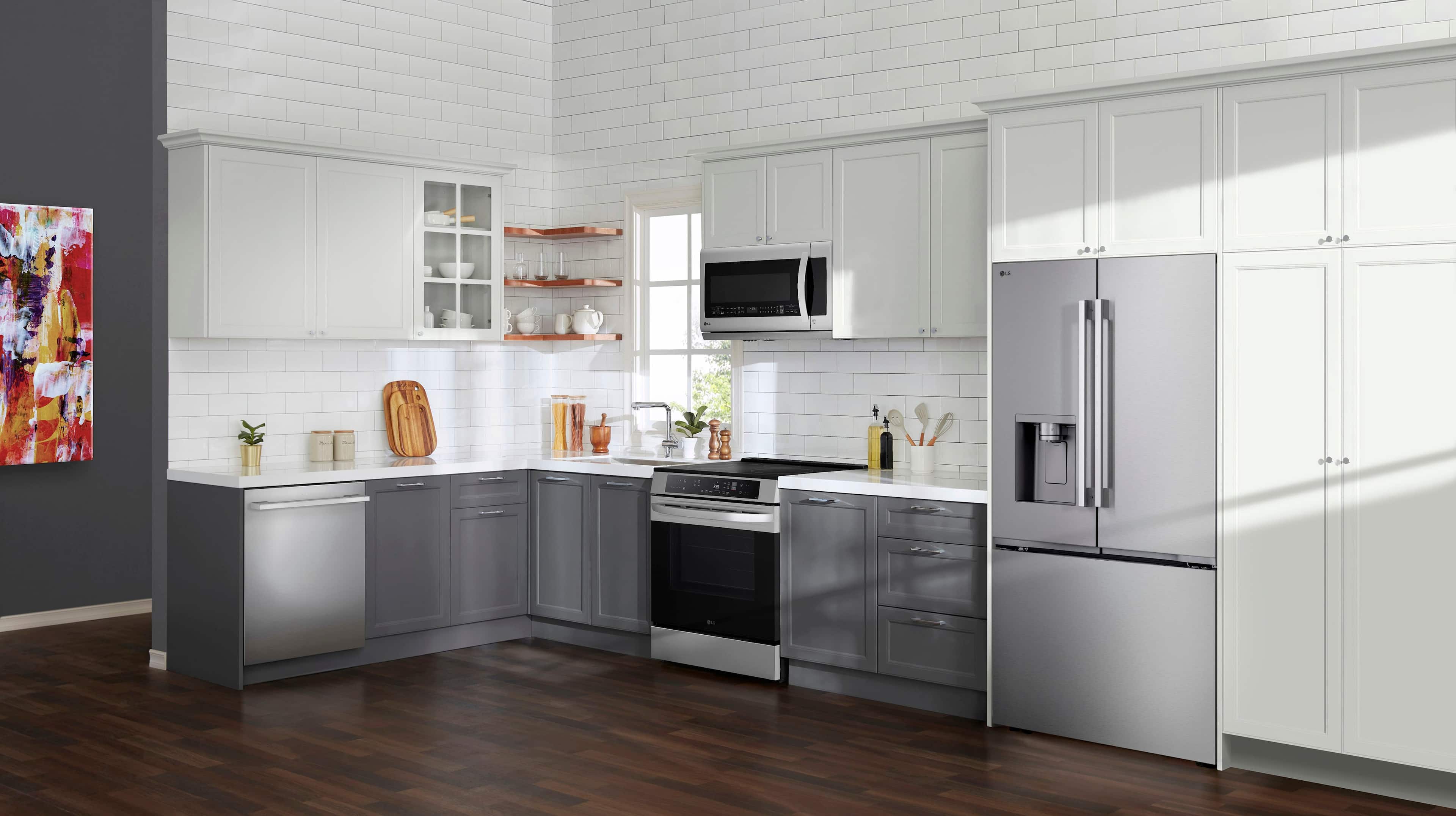 Alt View 37. LG - Counter-Depth MAX 23.7 Cu. Ft. French Door Smart Refrigerator with Zero Clearance - PrintProof Stainless Steel.