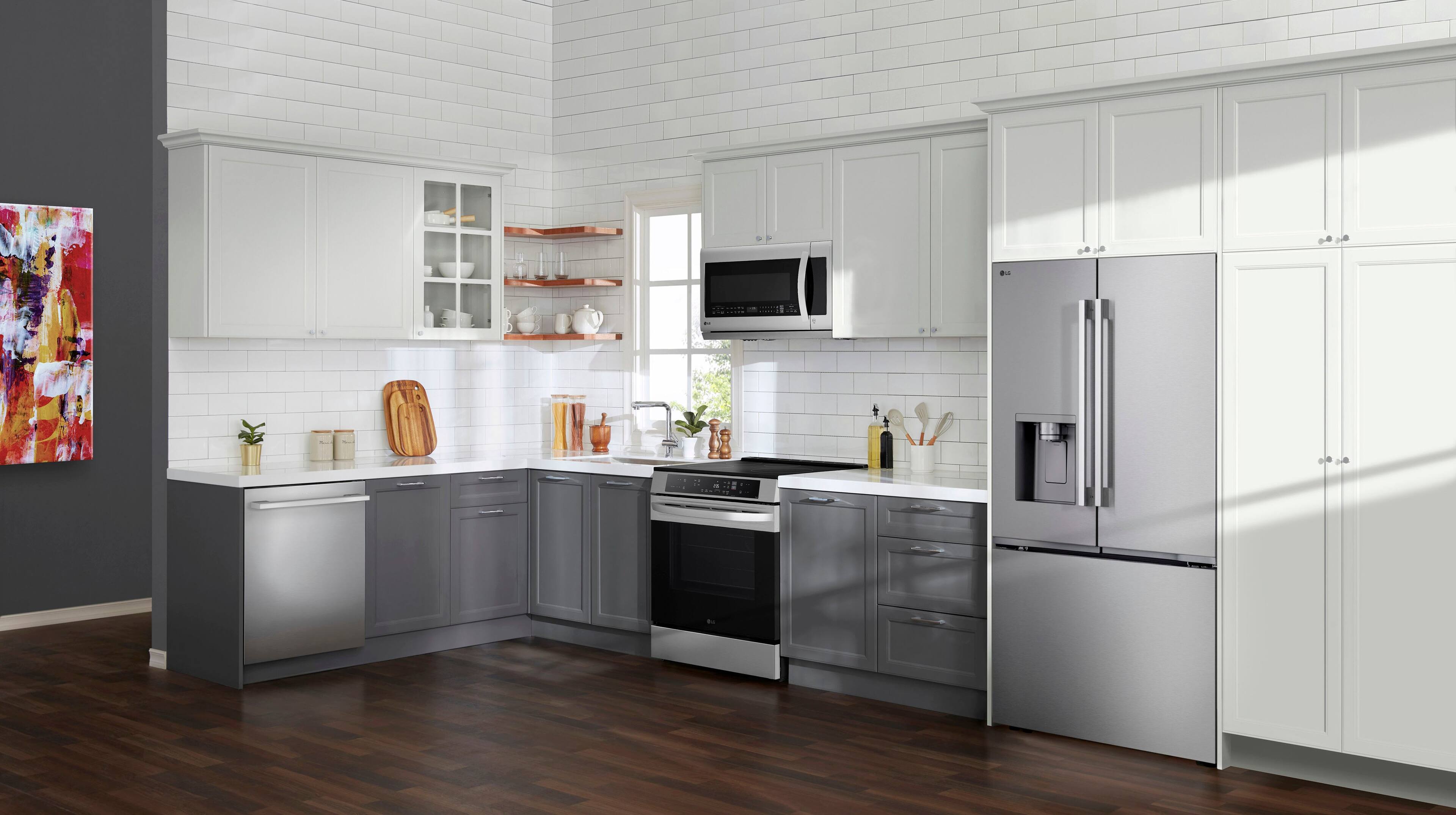 Alt View 37. LG - Counter-Depth MAX 23.7 Cu. Ft. French Door Smart Refrigerator with Zero Clearance - PrintProof Stainless Steel.